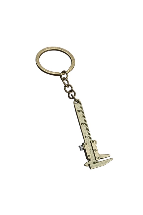 Car Keychain, Mini Vernier Caliper Keychain, Fashion Precision Miniature Pocket Vernier Caliper Keyring
