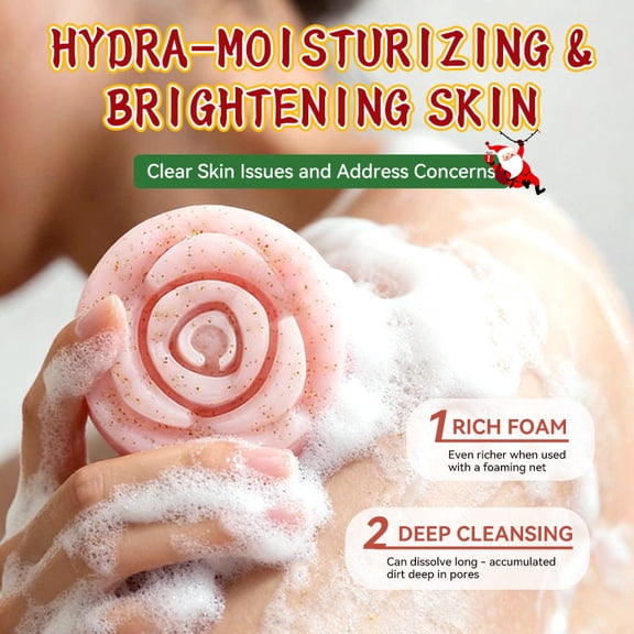 LEHOZIHEQ Christmas Sakuras Soap For Gift Giving Multiple Skincares Benefits 100g