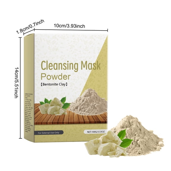 LEHOZIHEQ Cleansing Mask Powder Bentonite Clays Improves Dullness And Gently Exfoliates The To Deeply Cleanse Nourish And Moisturize 100g