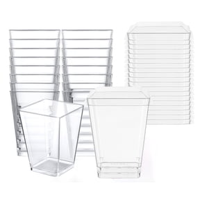 LEHOZIHEQ Clear Plastic Square Hinged Food Container, Disposable Plastic To Go Containers with Clear Lids, Cake Slice Containers Clamshell Takeout Tray