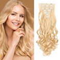thumbnail image 1 of LEHOZIHEQ Clearance Ombre Human Hair Clip in Extensions, Brown to Blonde Balayage Real Human Hair Extensions Clip ins Silky Straight Womens Hair Extensions, 1 of 4