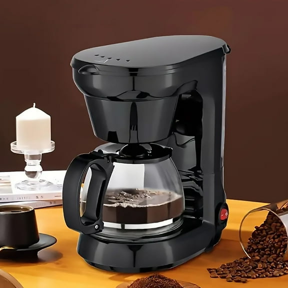 LEHOZIHEQ Coffee Maker, Drip Coffee Maker, Automatic Shut-Off, Temperature Control, Coffee Maker for Home and Office, 1.8L, Black