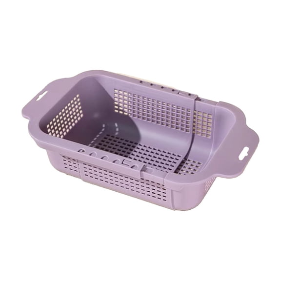 LEHOZIHEQ Collapsible Colander for Kitchen, Over the Sink Strainer Basket for Kitchen, Fruit Pasta Food Strainer Expandable Plastic Colander BPA Free