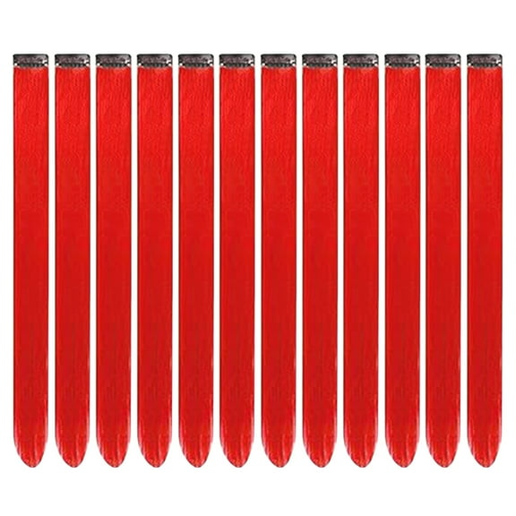 LEHOZIHEQ Colored Hair Extensions Straight Hairpiece, Party Highlights Colorful Clip in, Synthetic Long Straight Colorful Hairpieces for Girls Women Kids Gift