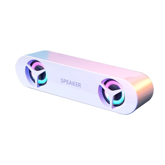 LEHOZIHEQ Computer Speakers for Desktop PC, External Speakers for Laptop, Mini PC Sound Bar with Stereo Loud Sound, Enhanced Bass