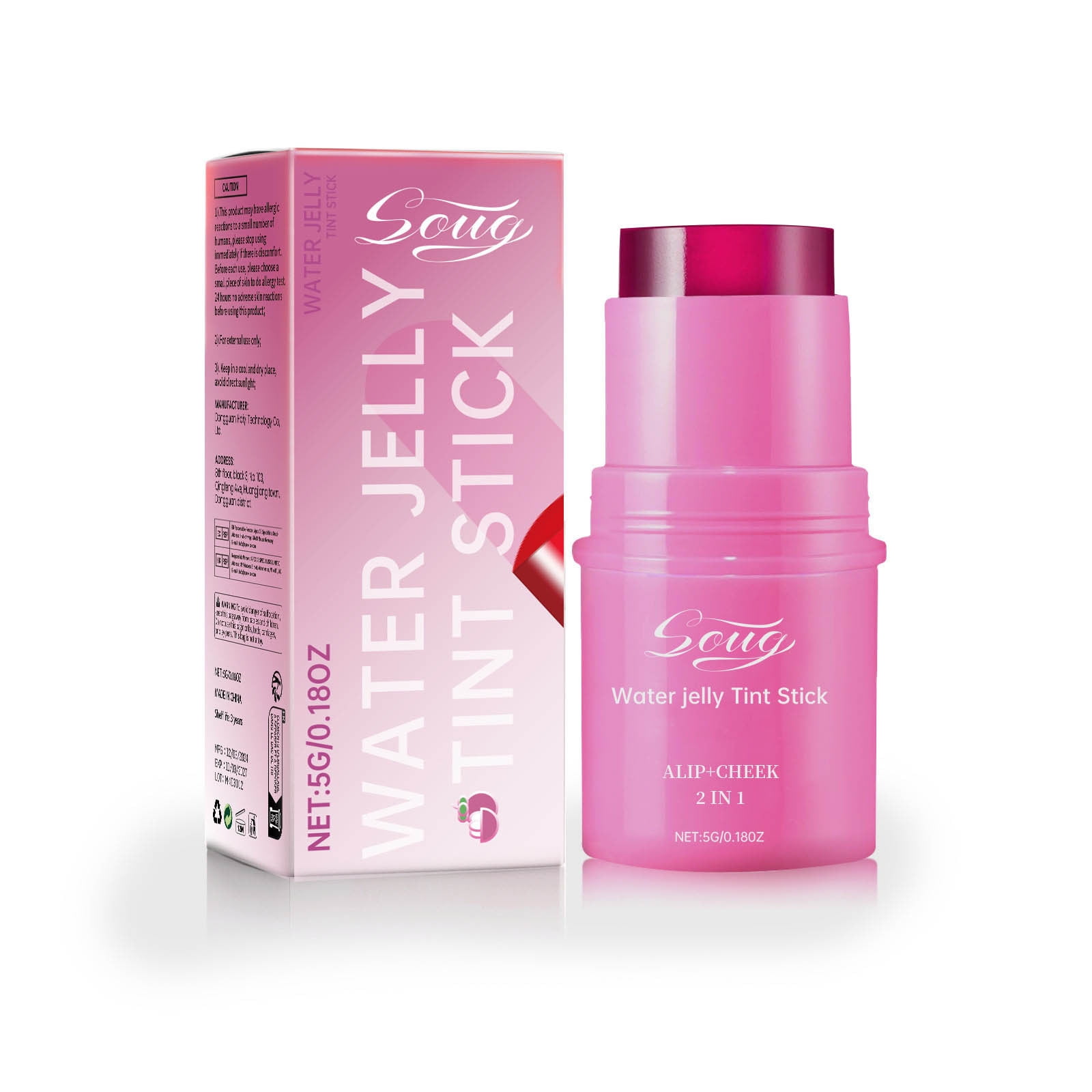 LEHOZIHEQ Cooling Water Jelly Tint, MultiUse Jelly Blush Stick, Sheer