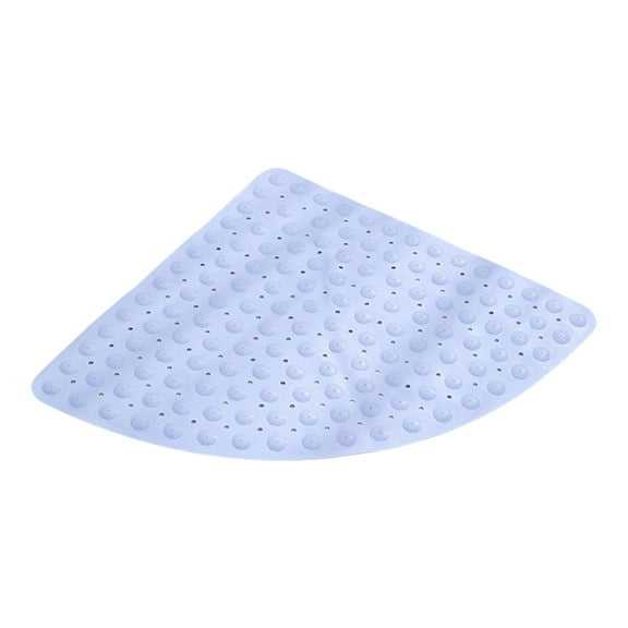 LEHOZIHEQ Corner Shower Mats, Bath Mat with Suction Cups and Drain Holes, Quick Dry Anti Slip Bathmat Machine Washable Shower Stall Mats for Bathroom