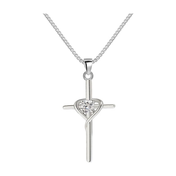 LEHOZIHEQ Cross Necklace for Women, Faith Birthstone Cross Pendant Jewelry Gifts, for Teen Wife Women for Birthday Anniversary