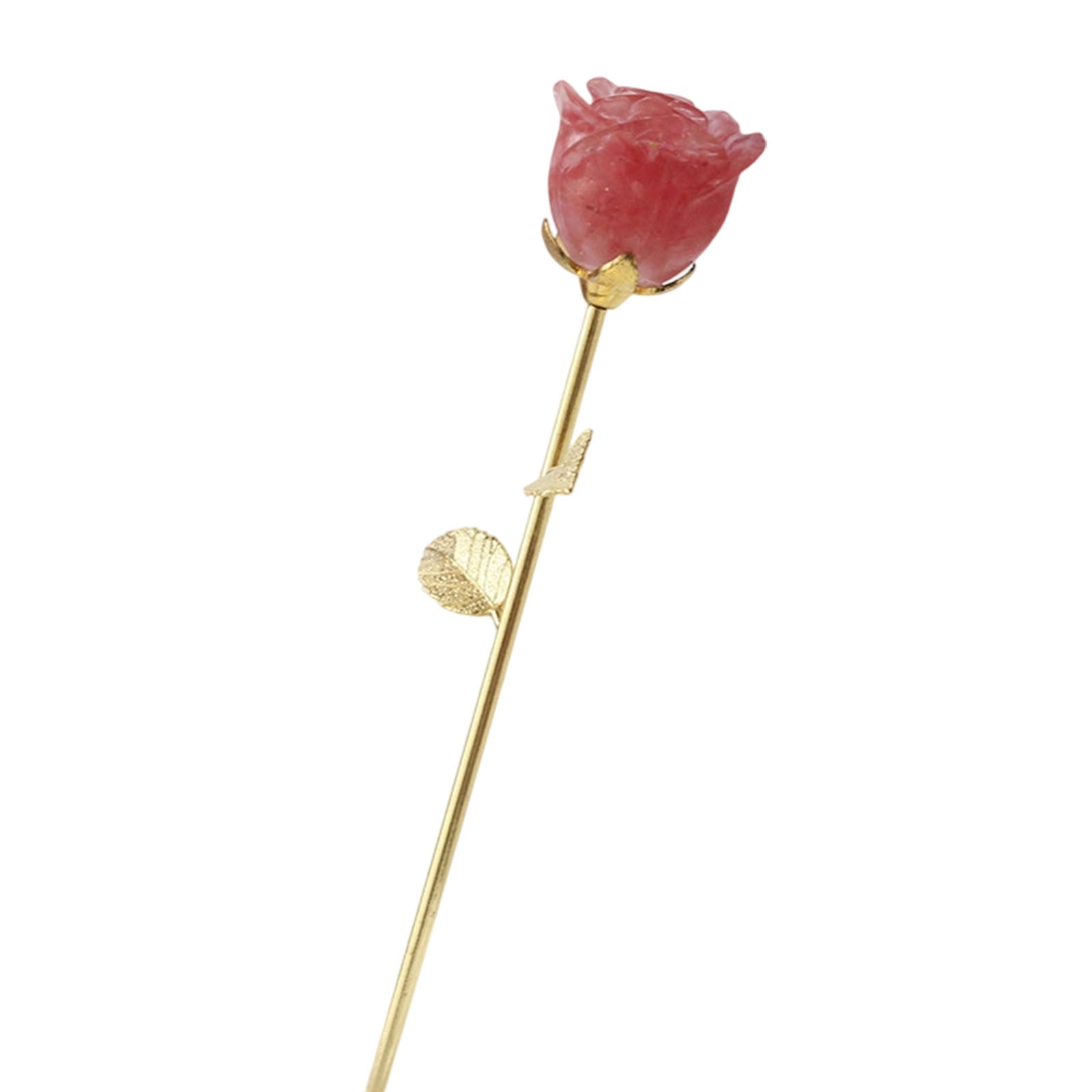 LEHOZIHEQ Crystal Rose Gemstone Flower, Glass Rose Mini Crystal Flower ...
