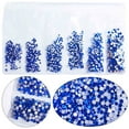 thumbnail image 1 of LEHOZIHEQ Crystals Rhinestones, AB Clear Flat Back Round Gems, Flatback Glass Crystals Mixed Size Crystals Gems for Crafts Nail Clothes Shoes Makeup Bags Decor, 6 Sizes, 1 of 3