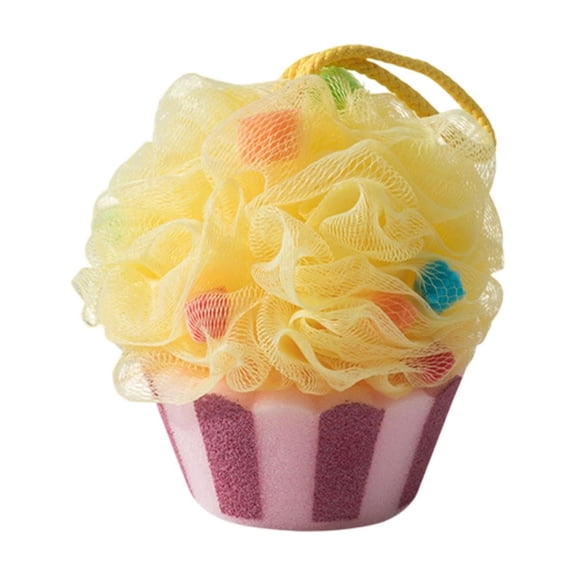 LEHOZIHEQ Cupcake Bath Sponge, Cartoon Body Bath Sponge, Mesh Exfoliating Bath Sponge for Shower Sponge Gifts Exchange Birthday Party