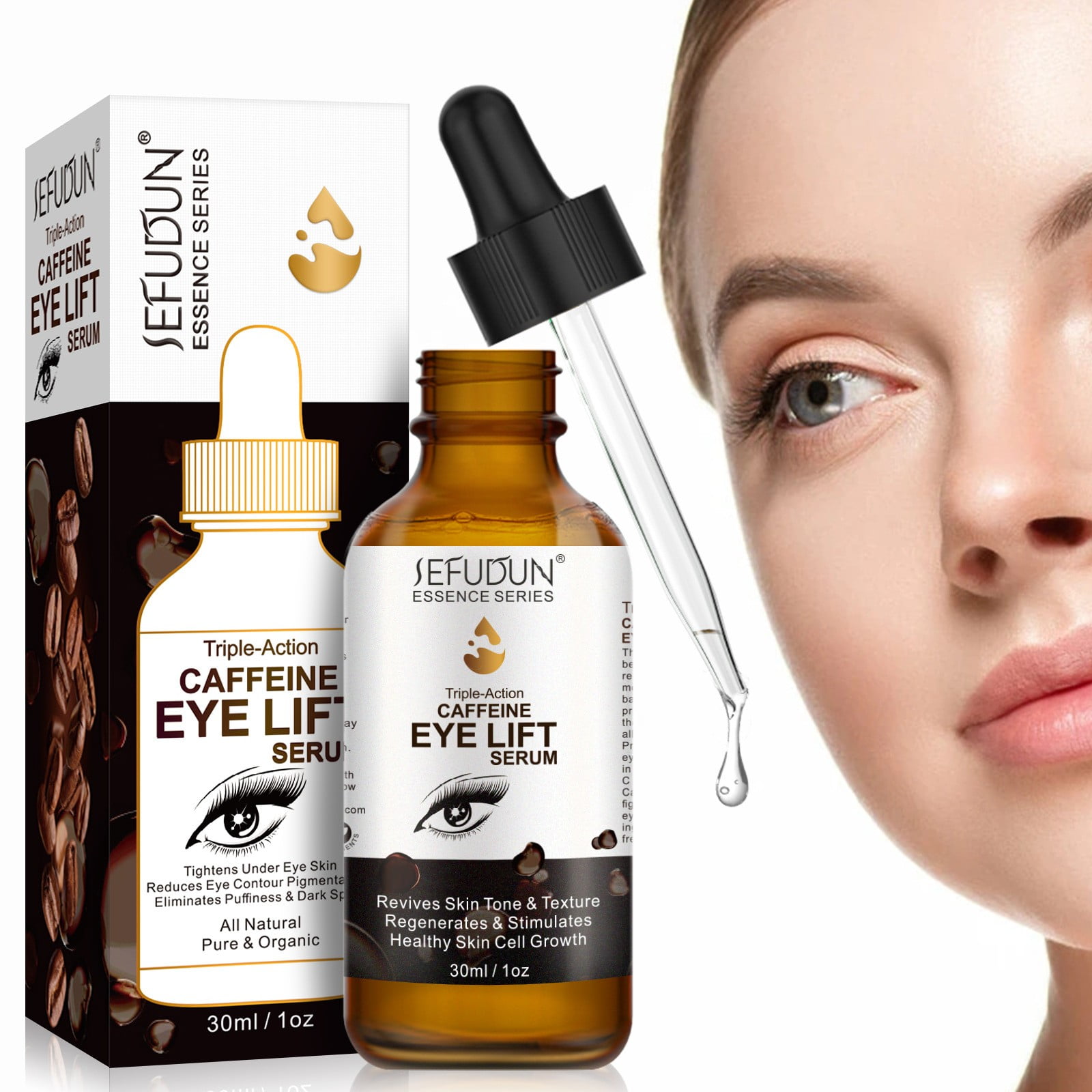 LEHOZIHEQ Dark Circles Under Eye Treatment for Women Caffeine Serum Circles, Puffiness, Bags, Anti Aging Reduces Wrinkles and Fine Line, 100% Pure Coffee Oil - 1 oz / 30 ml, 1 Fl Oz (Pack of 1)