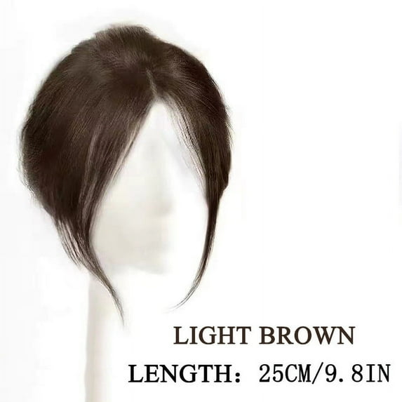 LEHOZIHEQ Natural Human Hair Bangs, 3D Air Bangs, Side Fringe for Women 3D Middle Part False Bangs Clip-in Extensions Invisible Hairpieces Human Hair Topper