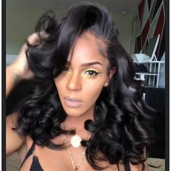 LEHOZIHEQ New Women's Fashion Wig Brown Synthetic Hair Long Wigs Wave Curly Wig
