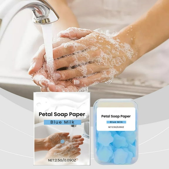 LEHOZIHEQ Different Scented Portable Disposable Petal Soap Paper, Dissolvable Hand Bath Soap, Suitable for Children and Adults, Outdoor, Travel, Camping