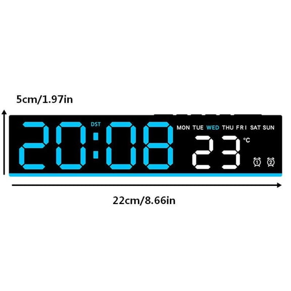 LEHOZIHEQ Digital Alarm Clock, High Definition LED Digital Clock Display for Clear Reading in Any Light Features with Temperature, Date