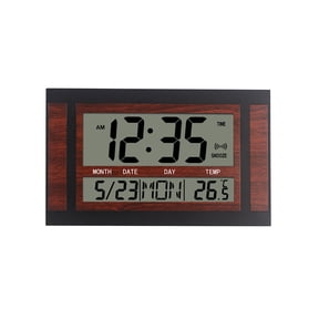LEHOZIHEQ Digital Wall Clock Battery Operated with Jumbo Numbers, Day, Date, Alarm, Temperature for Living Room, Bedroom, Desk Decor, Gift