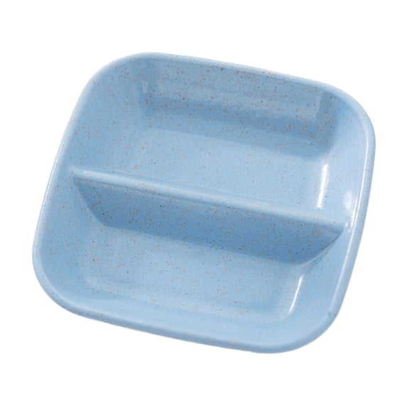 LEHOZIHEQ Divided Plates for Adults, Portion Control Bariatric Plate, Wheat Straw Plates with 2 Compartments, Unbreakable Reusable Portion Control Plates, BPA Free