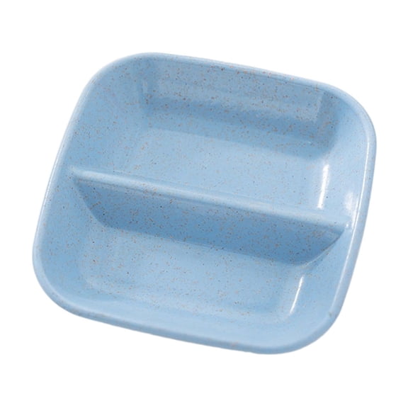 LEHOZIHEQ Divided Plates for Adults, Portion Control Bariatric Plate, Wheat Straw Plates with 2 Compartments, Unbreakable Reusable Portion Control Plates, BPA Free