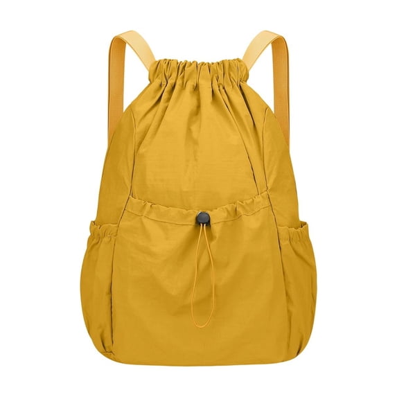 LEHOZIHEQ Drawstring Backpack for Women Men, Lightweight Foldable String Bag, Nylon Cinch Bag For Sports Gym Travel