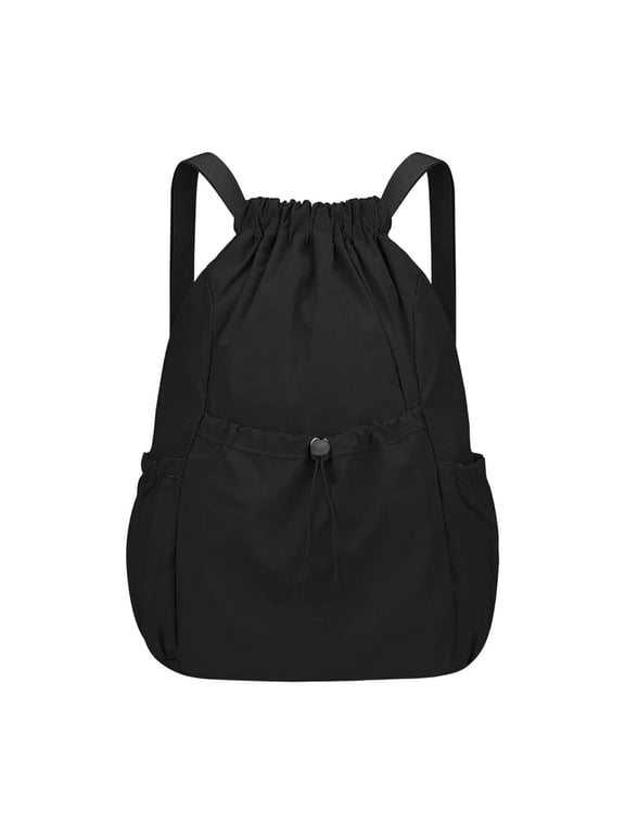 Drawstring Backpack for Women Men, Lightweight Foldable String Bag, Nylon Cinch Bag For Sports Gym Travel