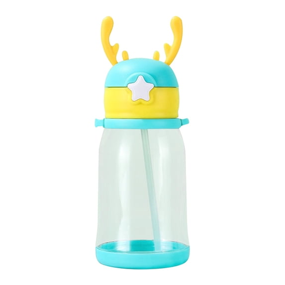 LEHOZIHEQ Drinking Cup, Cute Water Cup, BPA Free Leak Proof Straw Cup Sippy Cups Kids Non Spill Water Bottle Weighted Straw Cups