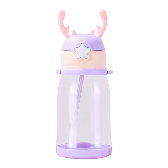 LEHOZIHEQ Drinking Cup, Cute Water Cup, BPA Free Leak Proof Straw Cup Sippy Cups Kids Non Spill Water Bottle Weighted Straw Cups