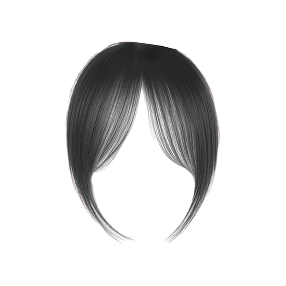 LEHOZIHEQ Eight Character Bangs Clip, Clip in Bangs, Hair Fake Bangs Clip in Hair Extensions French Bangs Fringe with Temples Hairpieces for Women Curved Curtain Bangs for Daily Wear(A)