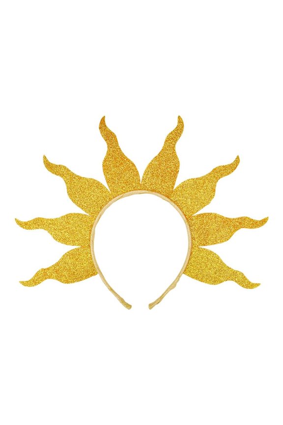 Flame Hairband Glitter Sun Hairband Sparkling Flame Party Hairband Suitable For Both Adults And Children