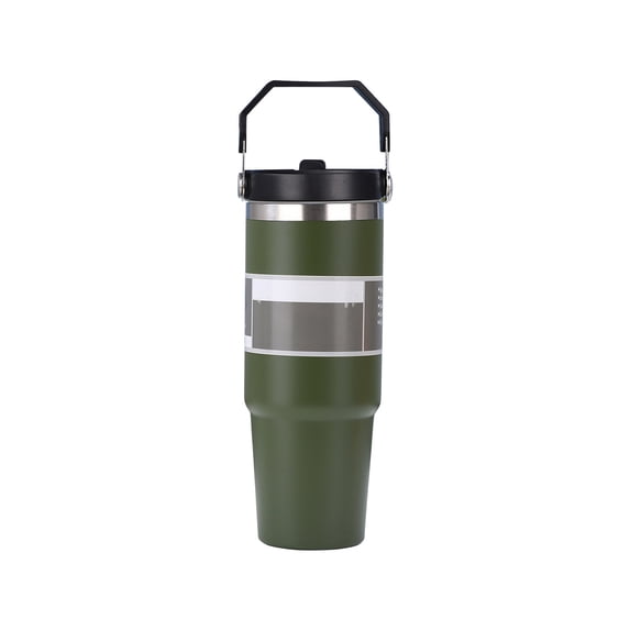 LEHOZIHEQ Flip Straw Tumbler, Easy Carry Handle, Twist On Lid and Flip Up Straw, Leak Resistant Water Bottle, Insulated Stainless Steel, BPA-Free