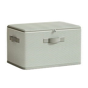 LEHOZIHEQ Foldable Storage Boxes, Decorative Storage Containers with Lids, Stackable Closet Organizer Basket with Handles
