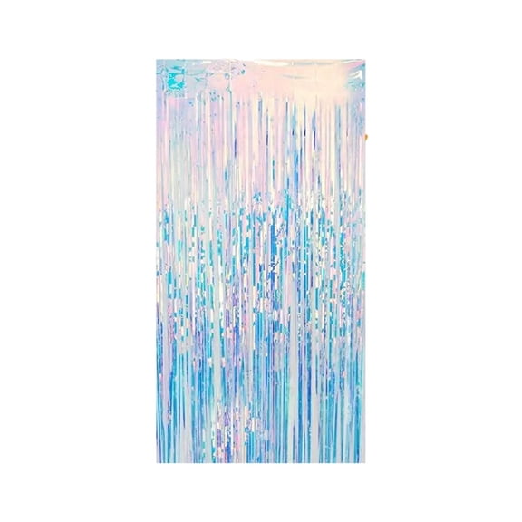 LEHOZIHEQ Fringe Backdrop, Shiny Curtain for Party Decoration/Photo Booth Props, Metallic Foil Backdrop for Birthday, Wedding, Graduation, Christmas