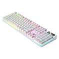 thumbnail image 1 of LEHOZIHEQ Gaming Keyboard, USB Wired with Rainbow LED Backlit, Floating Keys, Mechanical Feeling, Spill Resistant, Ergonomic for Desktop, Computer, PC, 1 of 5