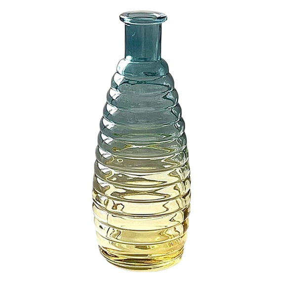 LEHOZIHEQ Glass Bud Vases, Retro Gradient Small Vase Single Flower Mini, Clear Flower Vases Suitble for Wedding Decorations, Home Decor