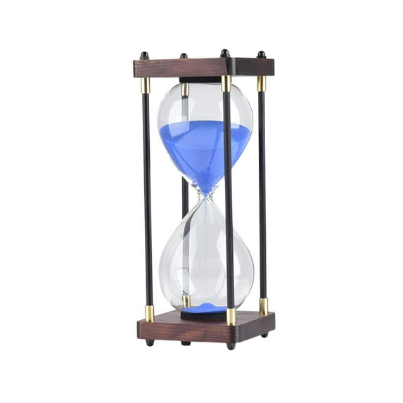 LEHOZIHEQ Glass Hourglass Timer, 30 Minutes Hourglass Sand Timer, for Ornament Decoration Xmas New Year Birthday Tea Coffee Table Book Shelf Hourglass Timer