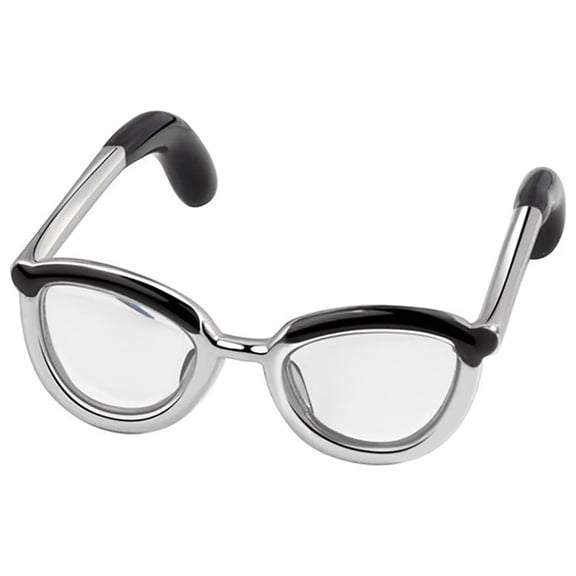 LEHOZIHEQ Glasses Open Rings, Cute Crystal Love Heart Eyeglasses Finger Rings, Jewelry for Women Men Couple Gifts
