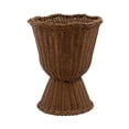thumbnail image 1 of LEHOZIHEQ Goblet Planter, Woven Rattan Look Resin Flower Pot, Wicker Planter Pot, Decorative Flower Vase for Flowers Herbs Patio Balcony Decor, 1 of 9