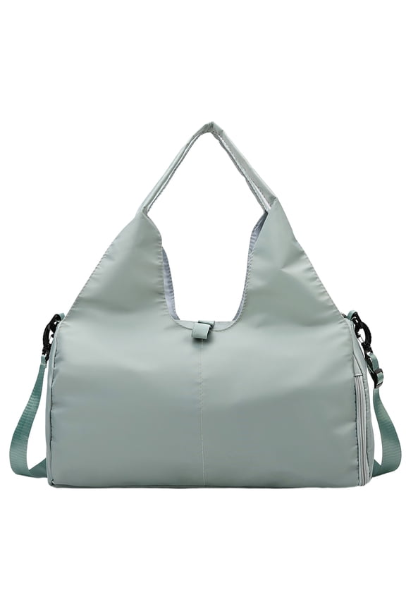 Gym Bag for Women, with Water Bottle Holder Weekender Bag, Ideal for Travel, Swimming, Dance, Ballet Celadon