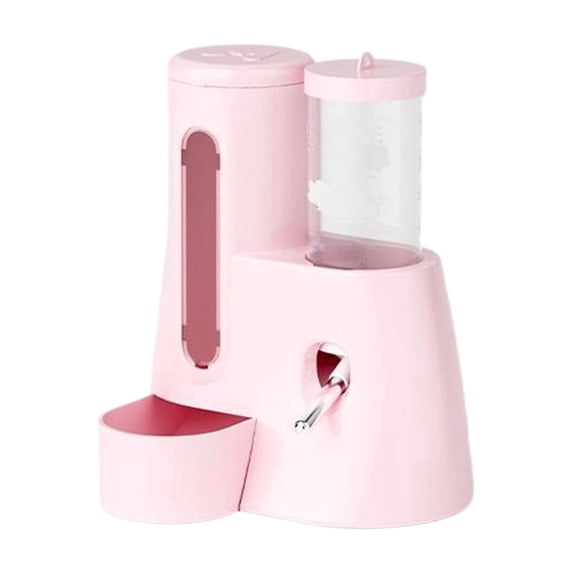 LEHOZIHEQ Hamster Automatic Food Bowl, 2 in 1 No Drip Hamster Water Bottle, for Dwarf Hamsters, Gerbils, Mouse, Hedgehog, Hamster Cage Accessories