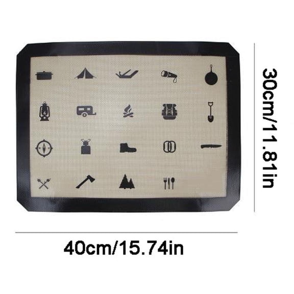 LEHOZIHEQ Heat Resistant Mats, Silicone Heat Resistant Mat, Multi-Use Pad For Oven, Table, Tray, Fruit Basket And Outdoor Stove