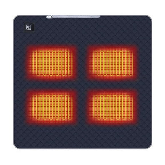 LEHOZIHEQ Heated Seat Cushion, Non-Slip Portable Foldable Heated Chair Pad, USB Rechargeable Heating Seat Cushion, for Office, Bleacher, Stadium