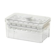 LEHOZIHEQ Ice Cube Tray with Lid and Bin, Upgraded One Button Release Ice Cube Trays, Tiny Ice Cube Maker Molds for Freezer with Container, Crushed Ice Tray