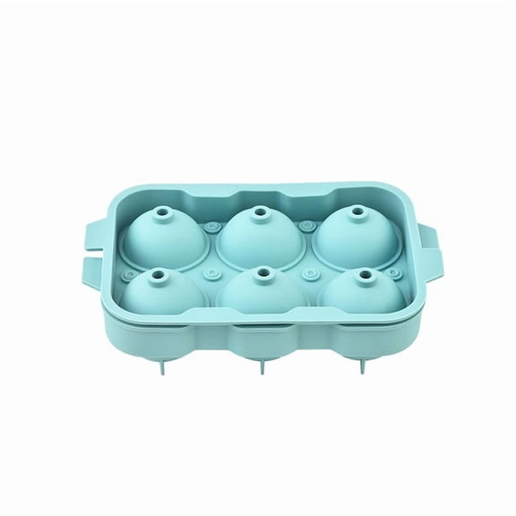 LEHOZIHEQ Ice Cube Tray, Round Whiskey Ice Cube Trays, for Freezer, Easy to Fill & Release, Whiskey Bourbon Cocktail - Makes Six Ice Spheres