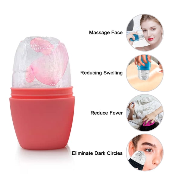 LEHOZIHEQ Ice Face Roller, Silicone Ice Roller for Face to Tighten and Lift skin, Face & Eye Puffiness Relief, Reusable Facial Ice Mold for Neck to Enhance Natural Glow, Skin Care for Women Beauty
