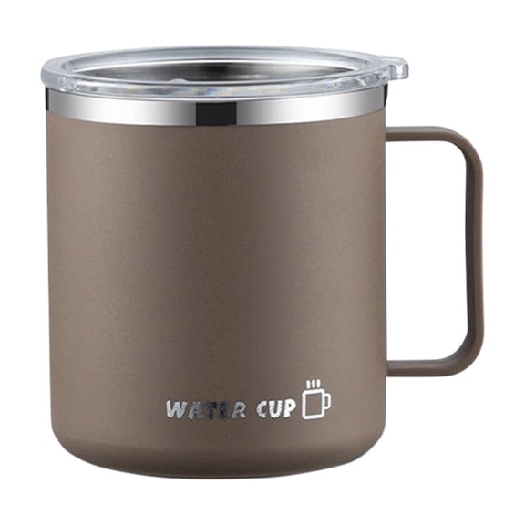 LEHOZIHEQ Insulated Coffee Mug with Handle, Travel Coffee Mug with Lid, Double Wall Stainless Steel Travel Tumbler Cup for Camping, Office, Home 400ml