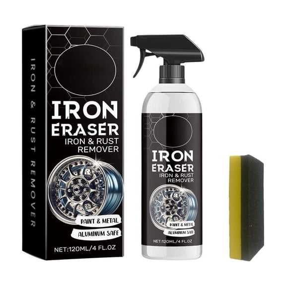 LEHOZIHEQ Iron Eraser Rust Remover Spray, Automotive Surface Metal Cleaner, for Car Wheels and Paint, Fast Acting Rust and Brake Dust Remover