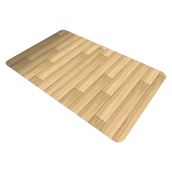 LEHOZIHEQ Kitchen Rug, Anti Slip Computer Chair Mat, Wood Grain Office Chair Mats for Rolling Chairs, Heavy Duty Carpeted Protector Rug for Home Office 40*60cm