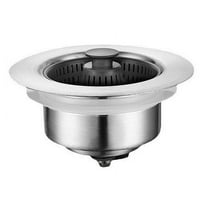 LEHOZIHEQ Kitchen Sink Drain Strainer, Stainless Steel 3 in 1 Kitchen Sink Drain Strainer and Stopper Combo, Anti-Clogging Stainless Steel Basket Strainer