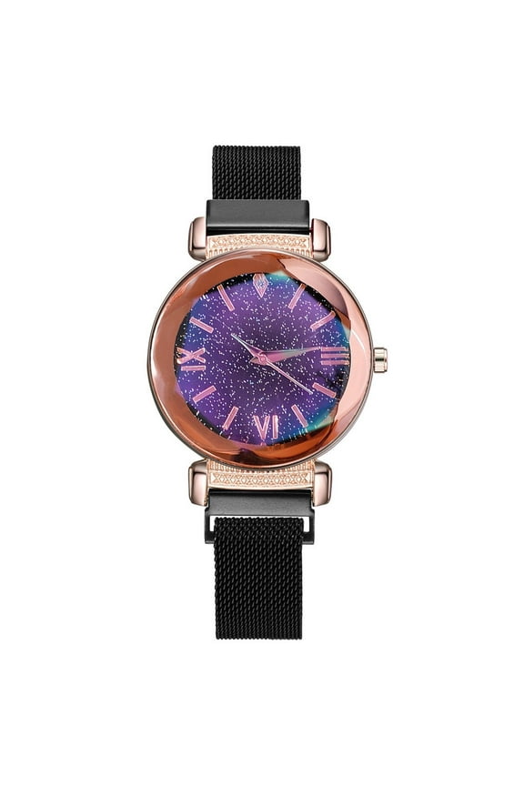 Ladies Wrist Watches, Luxury Quartz Starry Sky Dial Ladies Wrist Watches, Jewelry Gift for Wedding Anniversary Birthday