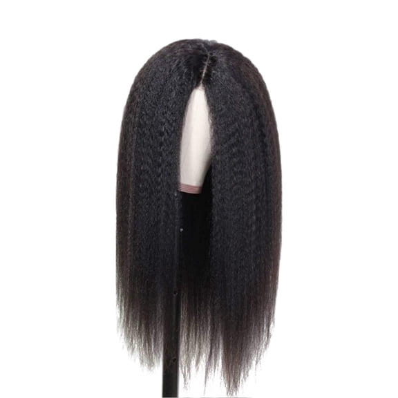 LEHOZIHEQ Long Curly Synthetic Lace Front Wigs for Black Women Loose Deep Wave Black Synthetic Wig Middle Part Simulated Scalp Small Lace Front Wigs Natural Looking Curls Wig(BK)